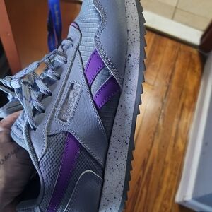 Reebok Gray and Purple Sneakers